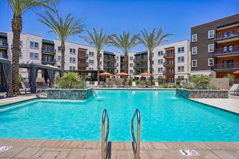Resort-style pool deck